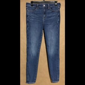 AE Woman’s Next Level Stretch High Rise Jegging, Brilliant Blue, Size 8 Short